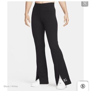 Nike Air Womens Leggings Size XS High Waist Front Split Hem Flare FN1891-010 New